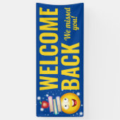 Welkom terug we hebben je schoolbanner gemist spandoek (Verticaal)
