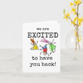 Welkom terug, we zijn blij om je terug te hebben kaart (Gele Bloem)