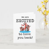 Welkom terug, we zijn blij om je terug te hebben kaart (Gele Bloem)