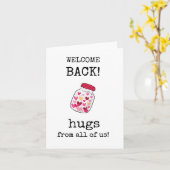 Welkom terug, werk, school, team, collega kaart (Gele Bloem)