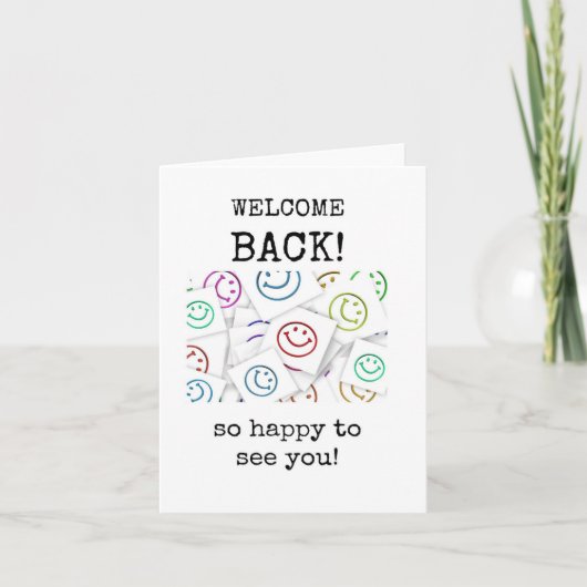 Welkom terug, zo blij u te zien, Kaart (Voorkant)