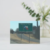 Welkom Texas Ansichtkaart Briefkaart (Staand voorkant)