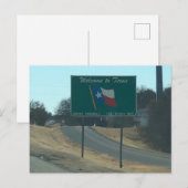 Welkom Texas Ansichtkaart Briefkaart (Voorkant / Achterkant)