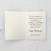 Welkom Thanksgiving Pilgrim Meisje Custom Feestdagen Kaart (Binnen)