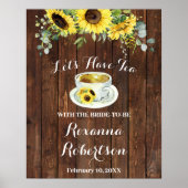 Welkom Thee Bruidsfeest Zonneschermen Groene Sign Poster (Voorkant)