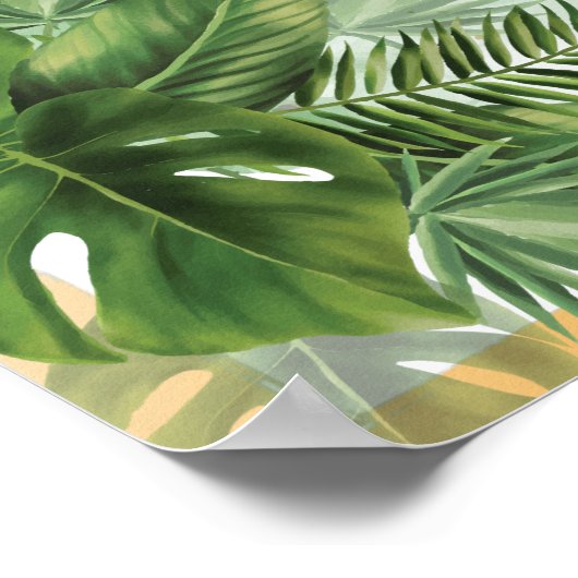 Welkom Thee Bruidsmeisje Feest Tropisch Palm Bord Poster (Hoek)