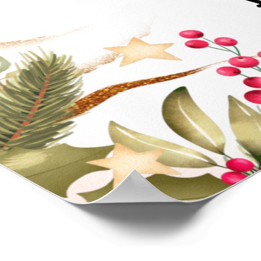 Welkom Thee Bruidsmeisje Uitnodiging Kerst Ontwerp Poster (Hoek)