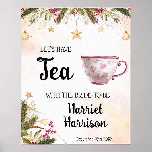 Welkom Thee Bruidsmeisje Uitnodiging Kerst Ontwerp Poster (Voorkant)