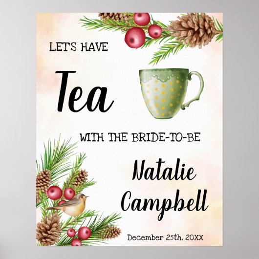 Welkom Thee Bruiloft Uitnodiging Kerst Ontwerp Poster (Voorkant)