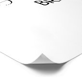 Welkom Theebruidssluiting roze bloemenschild Poster (Hoek)