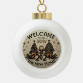 Welkom thuis 2024 keramische bal ornament (Voorkant)