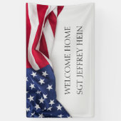 Welkom Thuis Amerikaanse Vlag Militaire Viering Spandoek (Verticaal)