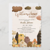 Welkom thuis baby pompoen Herfst Baby shower Kaart (Voorkant)