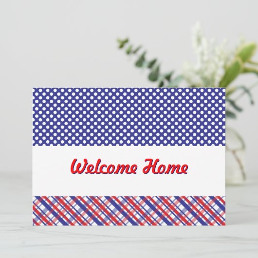 Welkom thuis bij de uitnodiging tot het indienen v (Staand voorkant)