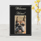 Welkom thuis boxer hond wenskaart kaart (Gele Bloem)