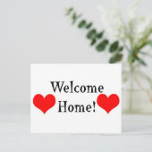Welkom thuis briefkaart (Staand voorkant)