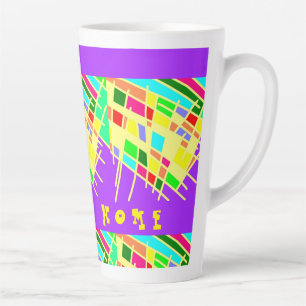 Welkom thuis brite splash kunst en bericht latte mok