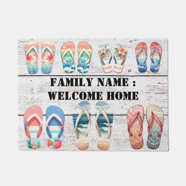 Welkom thuis buiten de deurmat van de voorkant (Voorkant)