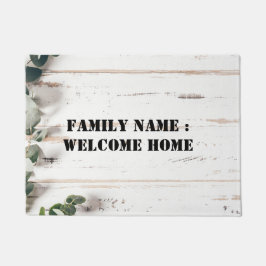 Welkom thuis buiten de deurmat van de voorkant