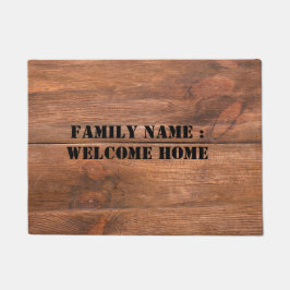 Welkom thuis buiten de deurmat van de voorkant