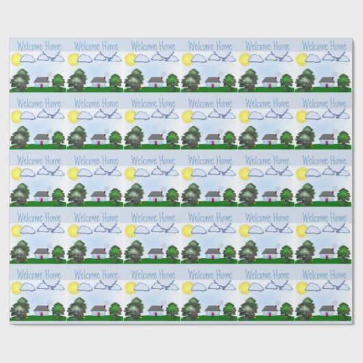 Welkom thuis cadeaupapier (Vlak)