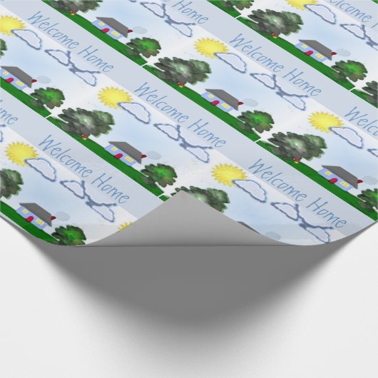 Welkom thuis cadeaupapier (Hoek)