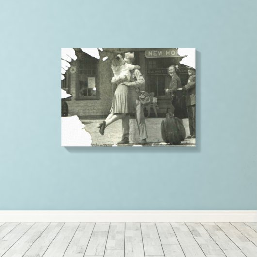 Welkom thuis | Canvas Afdruk (Insitu (Houten vloer))