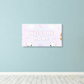 Welkom thuis  canvas afdruk (Insitu (Houten vloer))