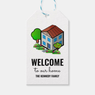 Welkom thuis Dank u voor de voordelen van het Hous Cadeaulabel