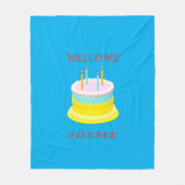 Welkom thuis diepzeeblauw met een taart-baby bla fleece deken (Voorkant)