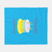 Welkom thuis diepzeeblauw met een taart-baby bla fleece deken (Voorkant (Horizontaal))