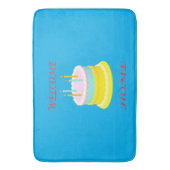 Welkom thuis diepzeeblauw met een taart badmat (Voorkant Verticaal)