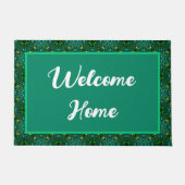 Welkom thuis, Emerald Green Pattern Deurmat (Voorkant)