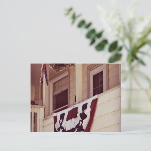 Welkom thuis en dank je - Patriottische voortuin Briefkaart (Staand voorkant)