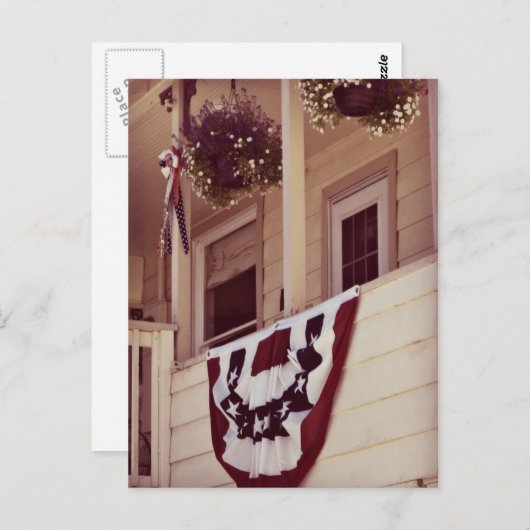 Welkom thuis en dank je - Patriottische voortuin Briefkaart (Voorkant / Achterkant)