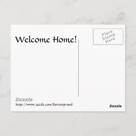 Welkom thuis en dank je - Patriottische voortuin Briefkaart (Achterkant)