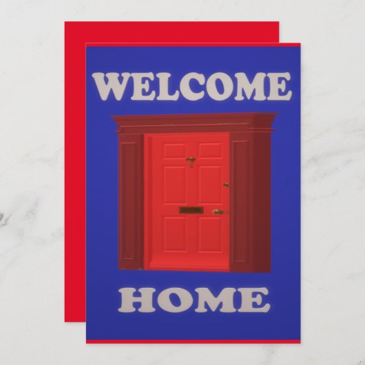 WELKOM THUIS ENTRANCE RED EN BLUE KAART (Voorkant / Achterkant)