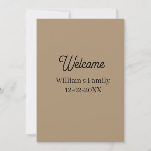 Welkom thuis familienaam huis inwijding kaart