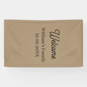 Welkom thuis familienaam huis inwijding spandoek