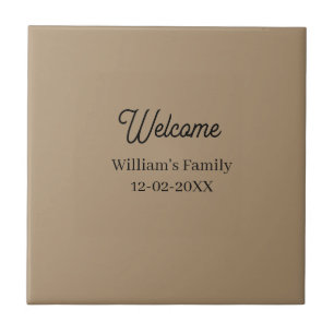 Welkom thuis familienaam huis inwijding  tegeltje