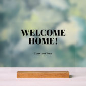 Welkom thuis gepersonaliseerde acryl teken acryl bord (Neutraal)