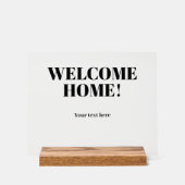 Welkom thuis gepersonaliseerde acryl teken acryl bord (Voorkant)