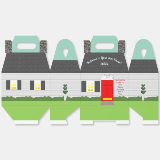 Welkom thuis Gepersonaliseerde housewarming Bedankdoosjes (Ongevouwen)