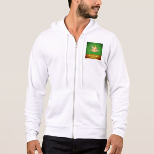 Welkom thuis groen en aardebruin stroontwerp hoodie