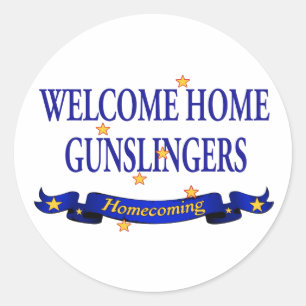 Welkom thuis Gunslingers Ronde Sticker