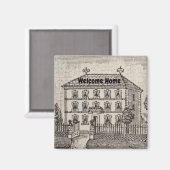 Welkom thuis, huis Koperer Bedankt Realtor Magneet (Voorkant / Achterkant)