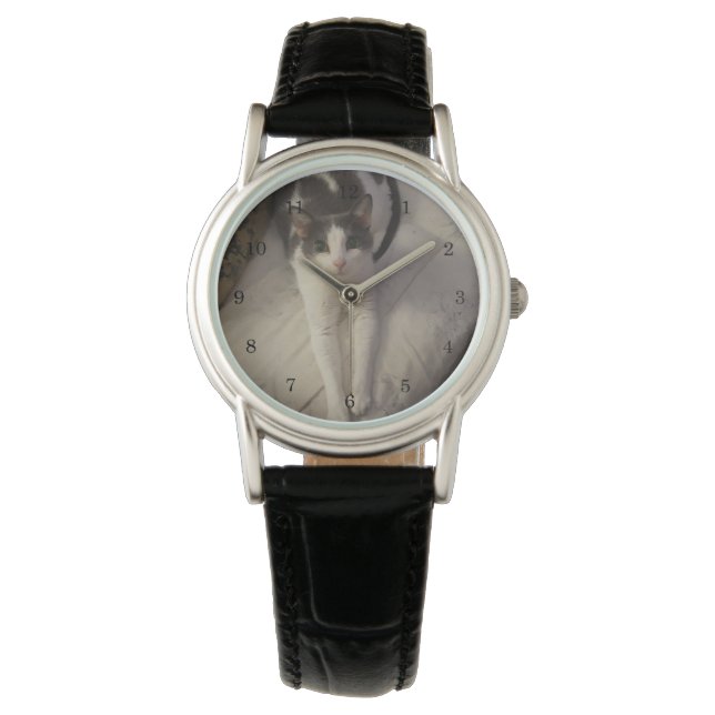 Welkom thuis, ik heb op je gewacht! Kat Horloge (Voorkant)