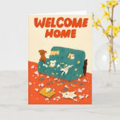 Welkom Thuis Illustratie Kaart (Gele Bloem)