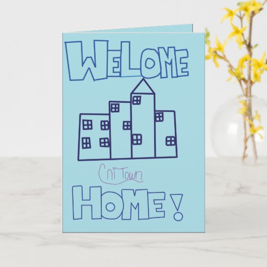 Welkom thuis kaart (Gele Bloem)