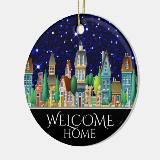 Welkom thuis keramisch ornament (Links)